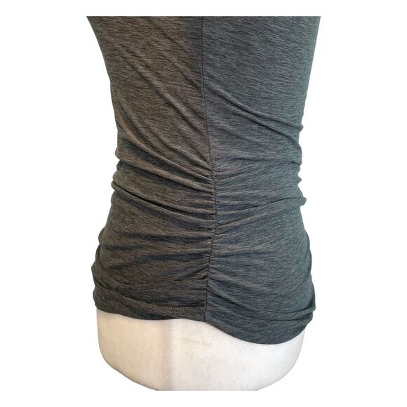 New Balance Running Tee Heather Gray Short Sleeve Crewneck Side Ruched XS - Picture 3 of 6